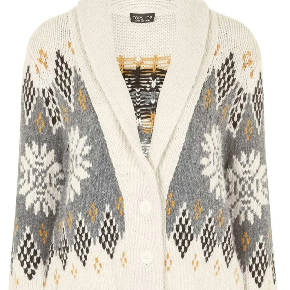 Topshop starsky Fair Ilse cardigan Sweater - NWOT - Picture 2 of 16